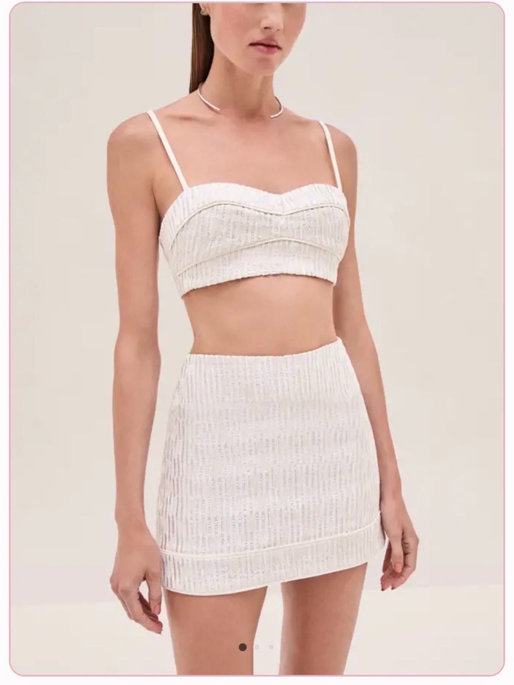 Alexis- Kwon Skirt XXS and Top XS- Silver